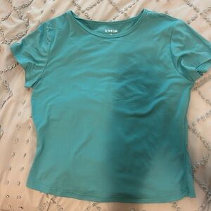 SHEIN Turquoise Casual Top